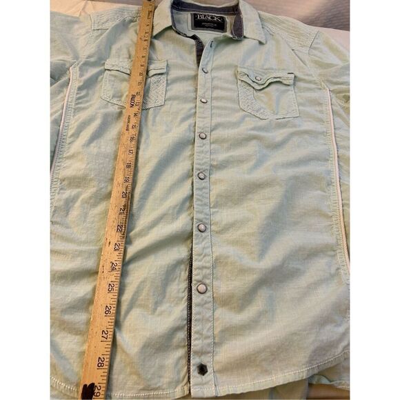 Blue Black Buckle ss western shirt men’s xl rn#75720 snap buttons standard fit - Picture 11 of 12